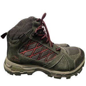 LL Bean Hiking Boots Mens 9 M Gray Suede Gore Tex Vibram Megagrip Sole BDP Trans